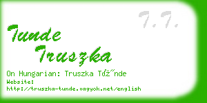 tunde truszka business card